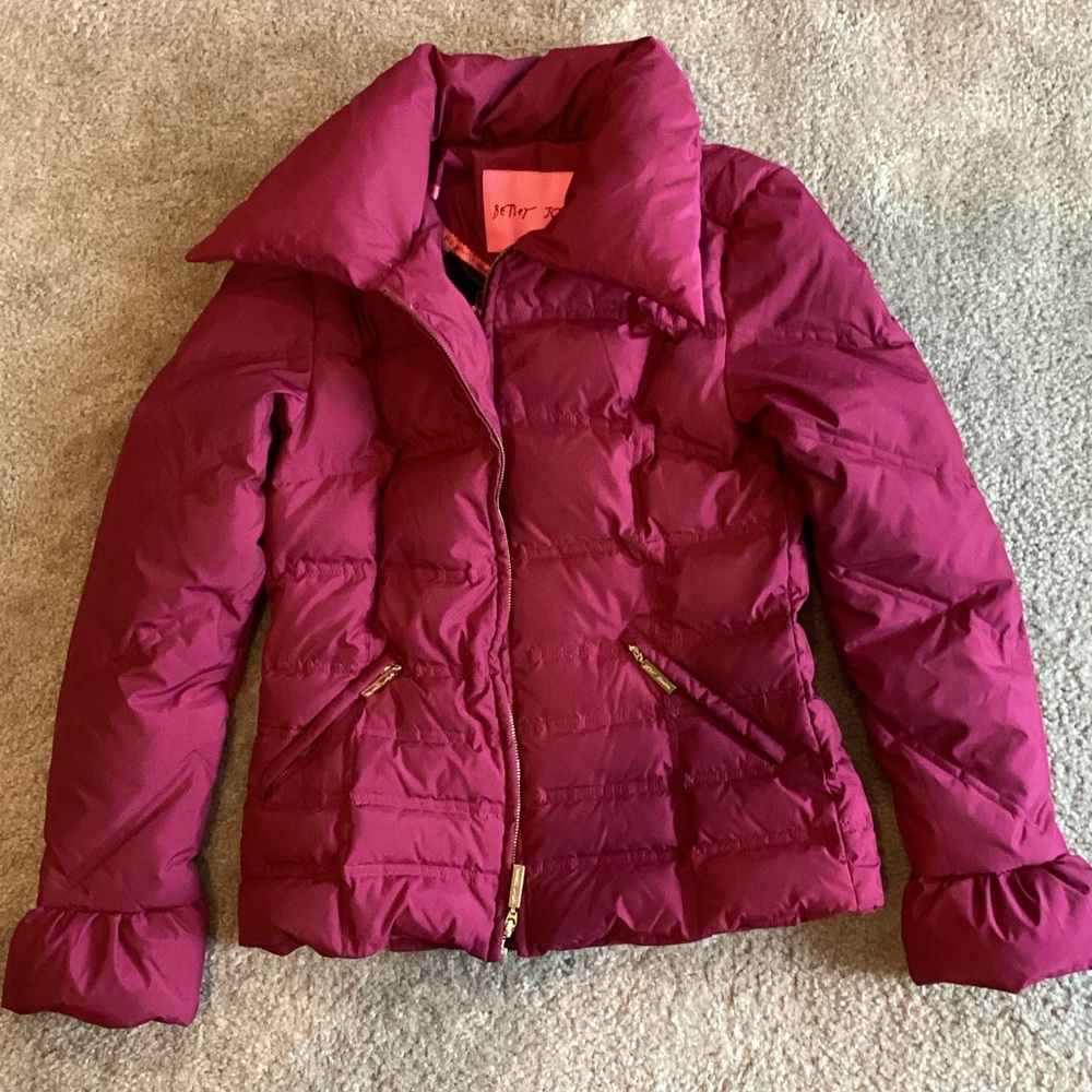 Betsey Johnson Fuchsia Puffer Jacket